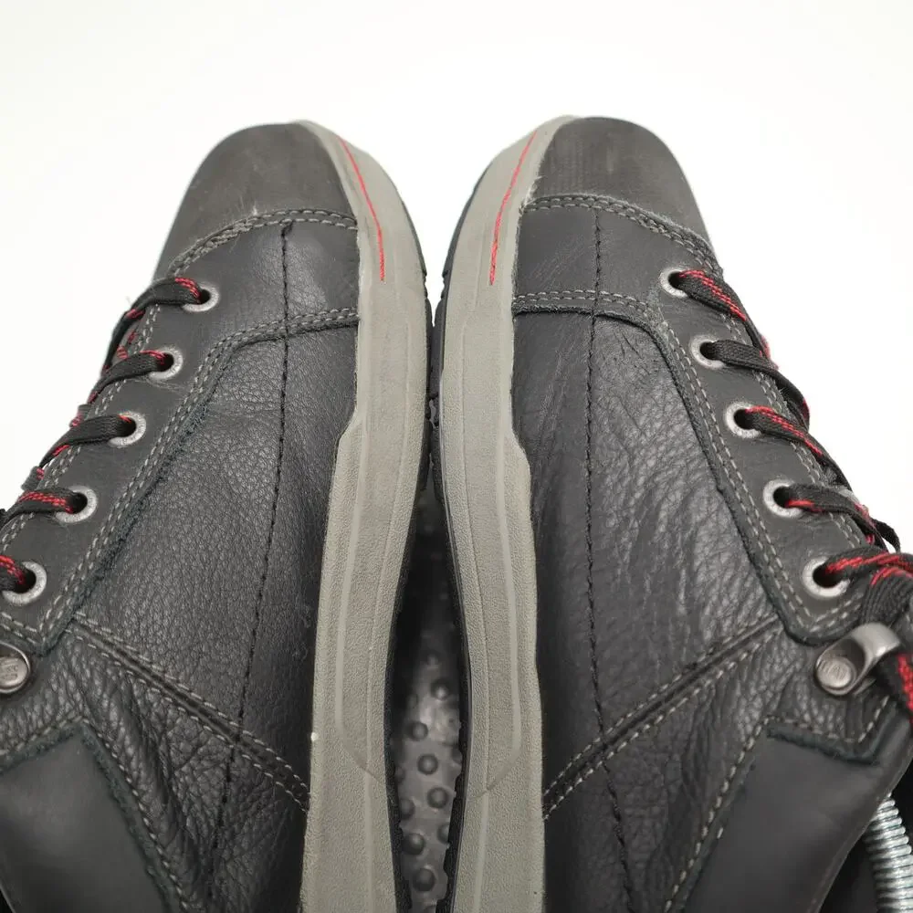 Caterpillar Steel Toe Mens Size 12 Shoes Brode Working Black Leather Low Top